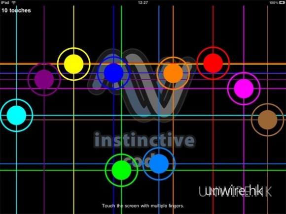 實證! iPad支援11點 Multi-Touch!