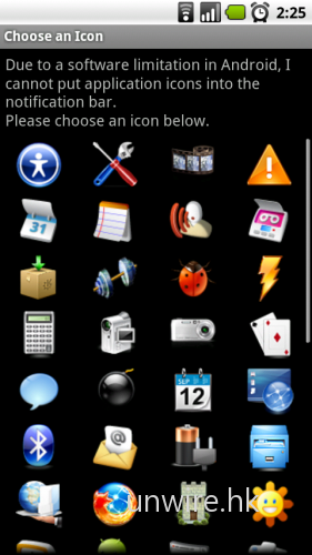 狀態欄開啟Android程式《Bar Control》