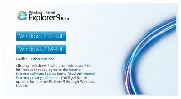 Microsoft IE9 Beta 可供下載