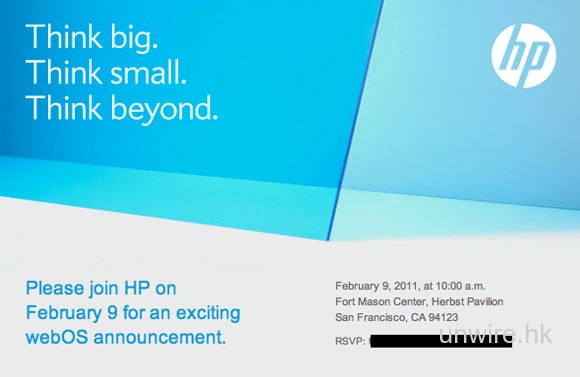 HP確認將在2月9日推出webOS產品