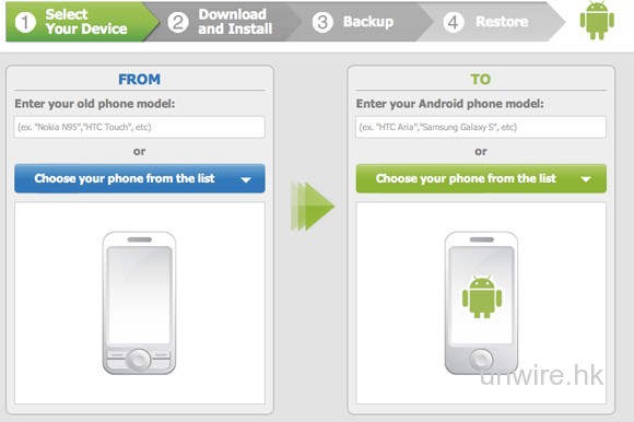 轉會好工具幫忙把資料轉到Android手機中