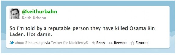 拉登之死早在Twitter傳開