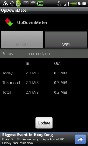 [Android] 數據流量統計 -《UpDownMeter Free》