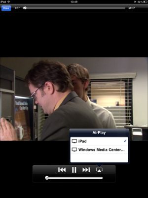 [iOS] AirPlay也支援Windows Media Center