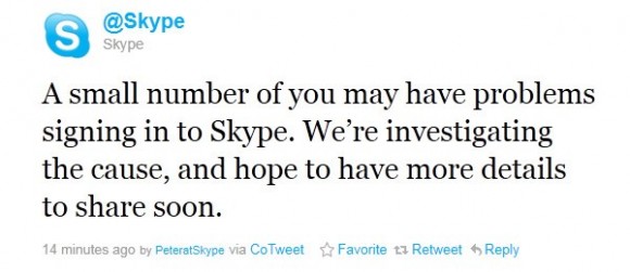 Skype又出問題，部份用家不能登入