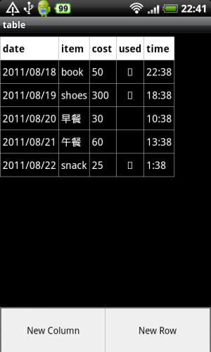 [Android] 建立數據庫 -《My Data》