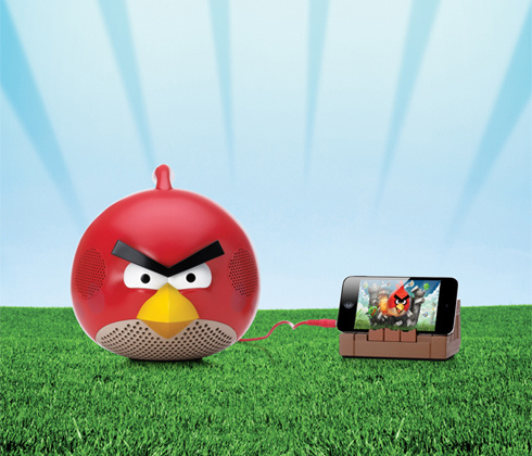 Angry Birds 造型的手機外接喇叭