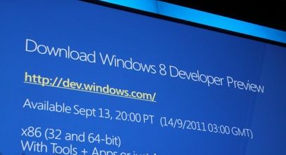 香港時間 8am – Windows 8 測試版供下載