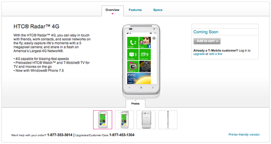「雷達」4G 版 11 月 2 日美國推出