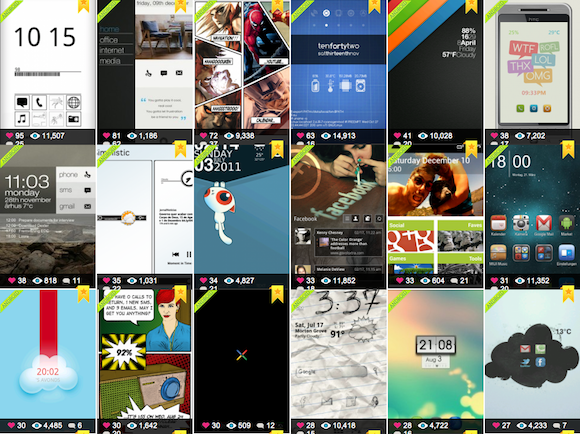 網站選出2011年10個最佳手機Homescreen