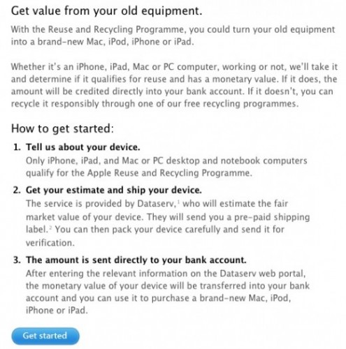 Apple回收計劃擴充到英法德三國