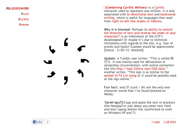 了解國情：微博禁語大檢閱