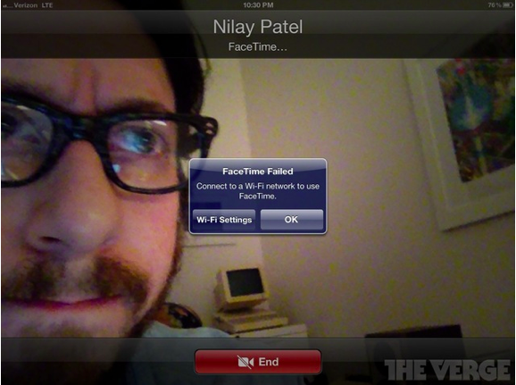 全新 iPad 4G 版仍不允許使用 LTE 玩 FaceTime