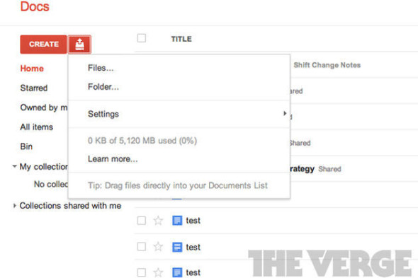 Google Doc容量提升到5GB，Google Drive推出在即？