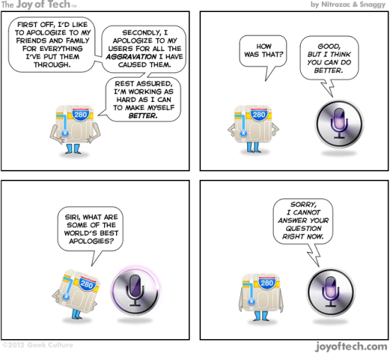 iOS Maps 的道歉與 Siri 的指導