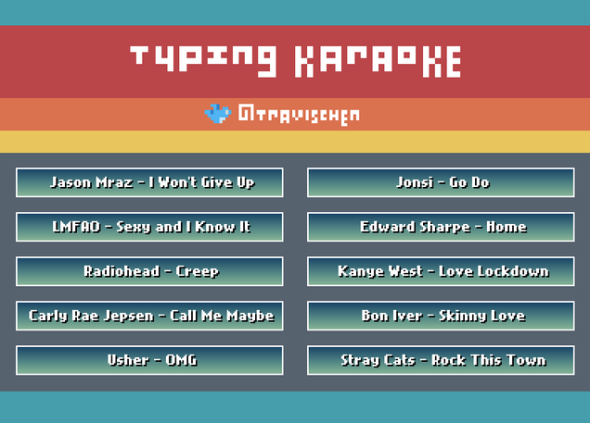 Typing Karaoke – 一邊聽 hit 歌一邊練打字