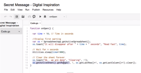 用 Google Docs 傳送敏感訊息的處理方法: 訊息會於一段時間內自我毀滅
