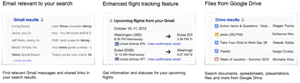 Google 新搜尋體驗．直接搜尋 Gmail 和 Google Drive 內容
