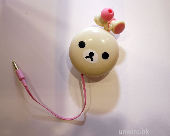 超得意．可愛小白熊捲軸式耳筒