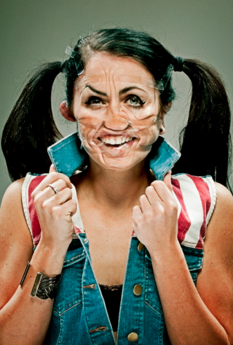 攝影師拍膠紙貼面「騎呢」人像