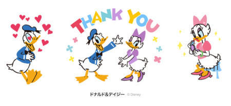 8 種 LINE Sticker 新登場！Donald & Daisy 拍拖預祝情人節