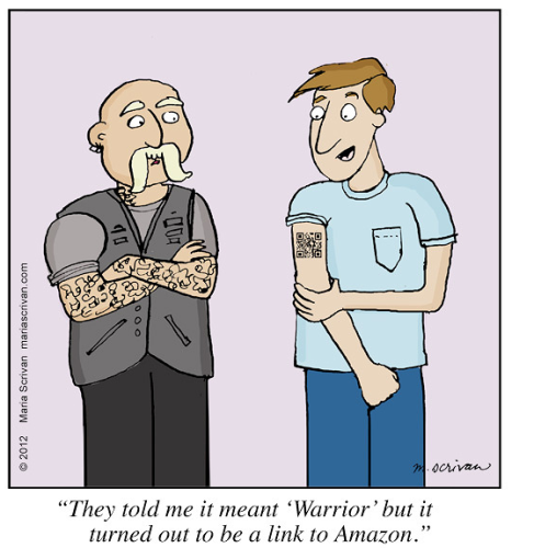 紋上 QR code 的風險……