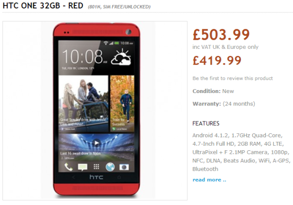 你會考慮嗎？紅色版 HTC One 現身