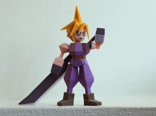 3D 打印自家製初代 FF7 角色模型