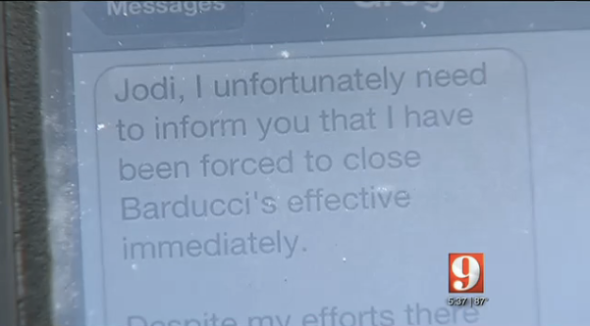 外國餐廳用短訊炒人