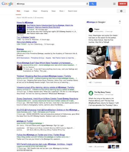 Google 加入 #hashtag 搜索功能