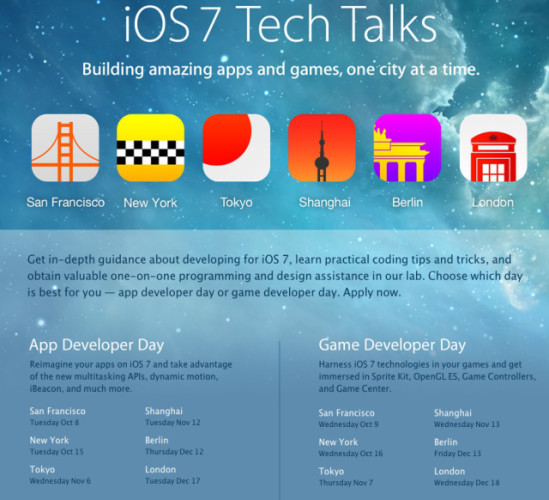Apple iOS 7 Tech Talk 上海都有份
