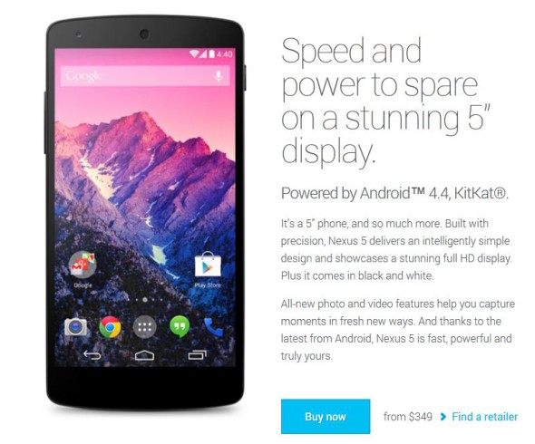 買水機者注意 : Nexus 5 美水不能使用香港 4G LTE