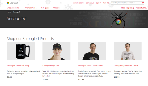 微軟網店推反 Google 紀念品!!