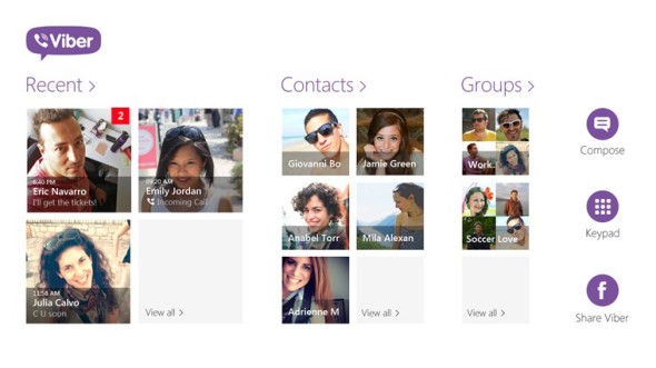 Viber Windows 8 App 正式推出