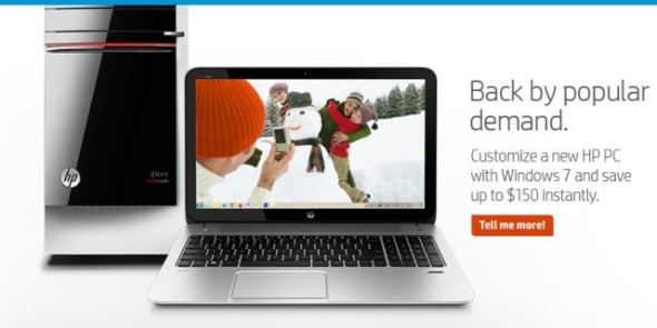 唔畀面！HP 「徇眾要求」重新推出 Windows 7 電腦