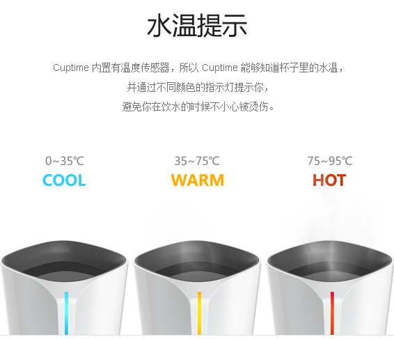 提你定時飲水！ CupTime 智能水杯