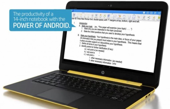 HP 新款手提電腦照片流出，使用的是 Android 系統！