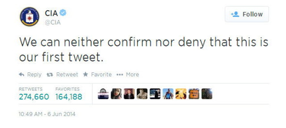 美國 CIA 登陸 Twitter 引 20 萬網民 Follow