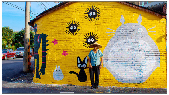 怕外婆孤單，少女牆上塗鴉讓鄉村熱鬧起來