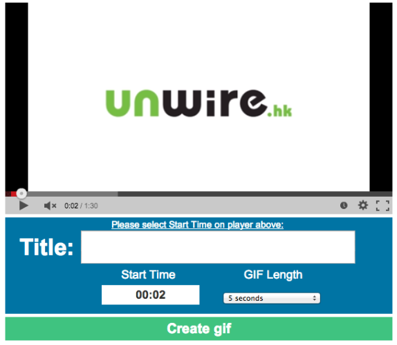 超簡單！gifyoutube 把 YouTube 輕鬆變成 GIF