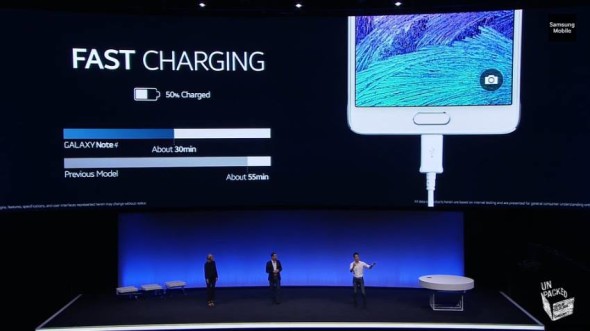 唔使慢慢等！Galaxy Note 4 新「快充」30 分鐘可充滿一半 3,220mAh
