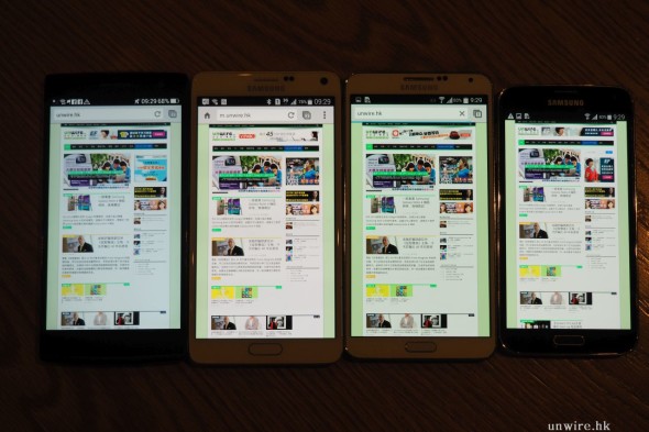 Samsung Note 4 熒幕表現點 ? 對決 Note 3 ・S5 ・ Oppo Find 7