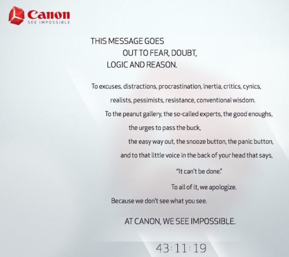 Canon 又來神秘新產品，倒數網站藏玄機