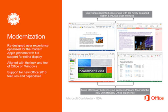 Office for Mac 2015 畫面曝光，與 Windows 版本一樣？