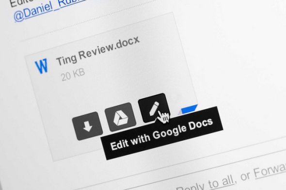 Gmail 新功能  讓用戶即時修改 Office 文件