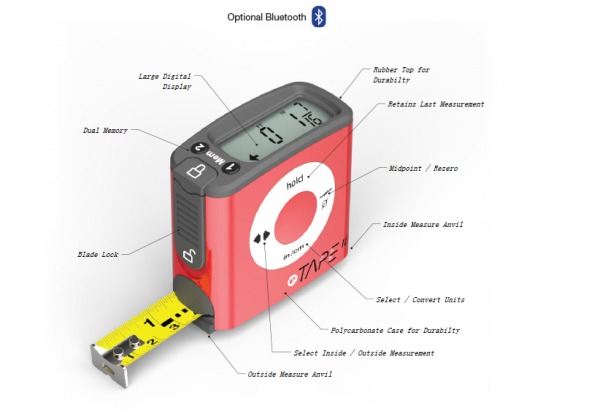 智能捲尺連接手機  量度更準記錄更方便