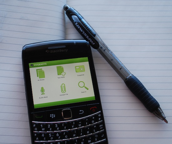 Evernote 停止支援 BB7 及 PlayBook Hello 及 Peek 服務