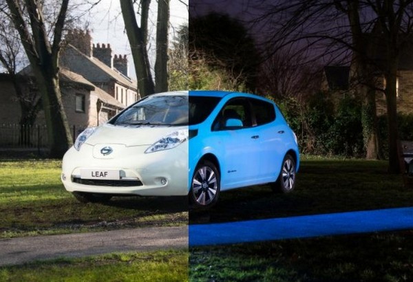 Nissan Leaf EV 採用特別塗層 入黑車身即自動發光