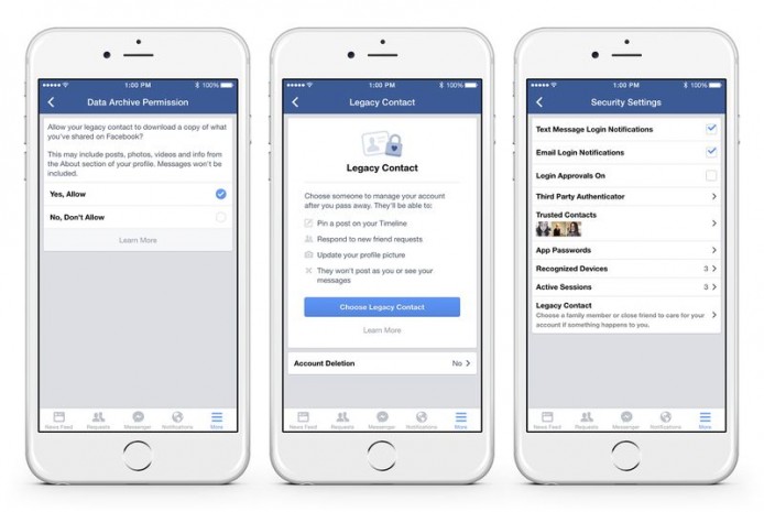 Facebook 讓你控制死後帳戶設定