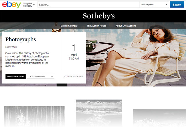 攝影也可以是高檔藝術品，蘇富比聯手 eBay 提供高級照片拍賣
